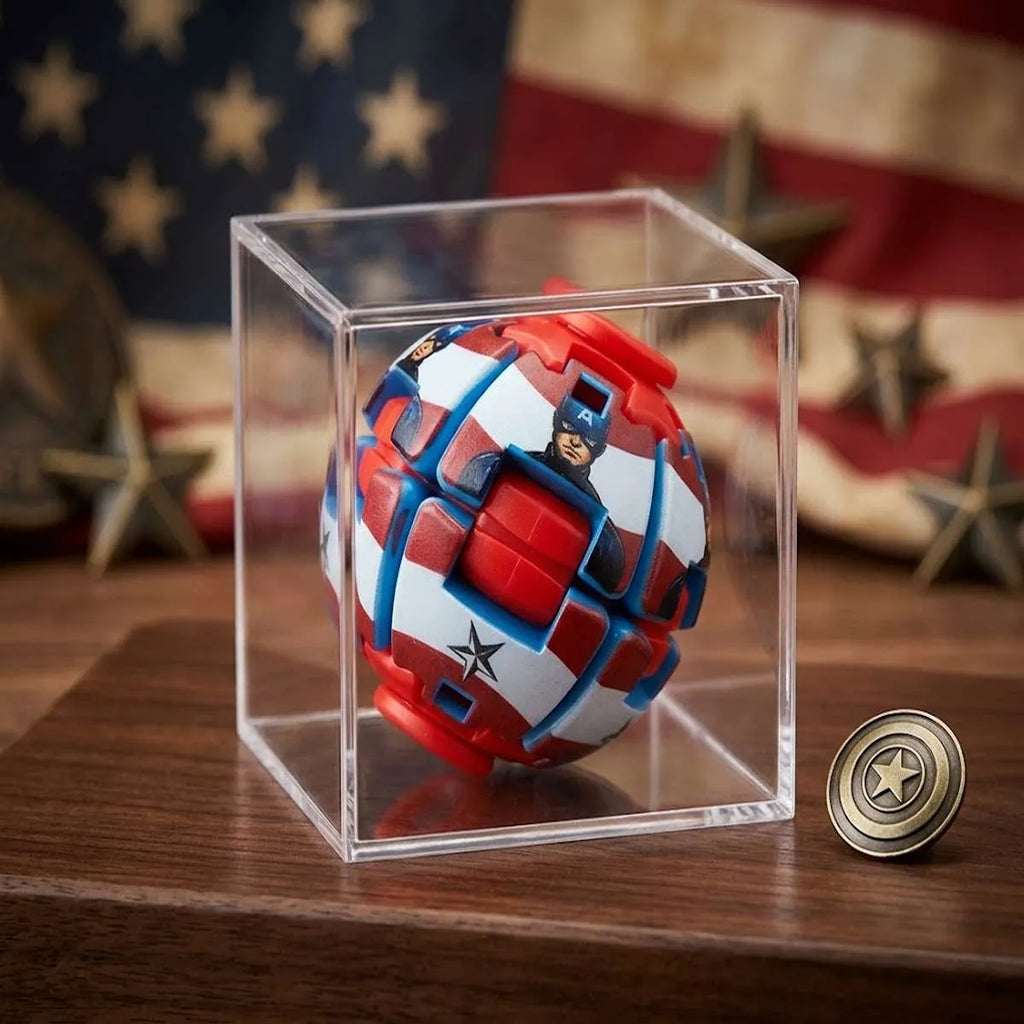 Avengers Press & Spin 3D Spinner Fidget Ball (Random Character | 0105) - Pack Of 2