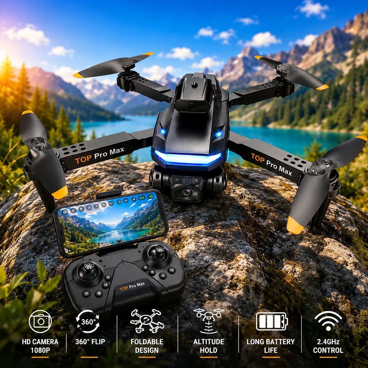 P23 Pro Foldable Camera Drone with Intelligent Obstacle Avoidance (P23)
